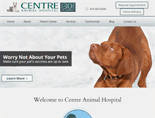 Tablet Screenshot of centreanimalhospital.com